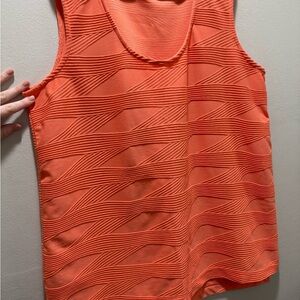 Dana Buchman Orange Ribbed Sleeveless Tank Top